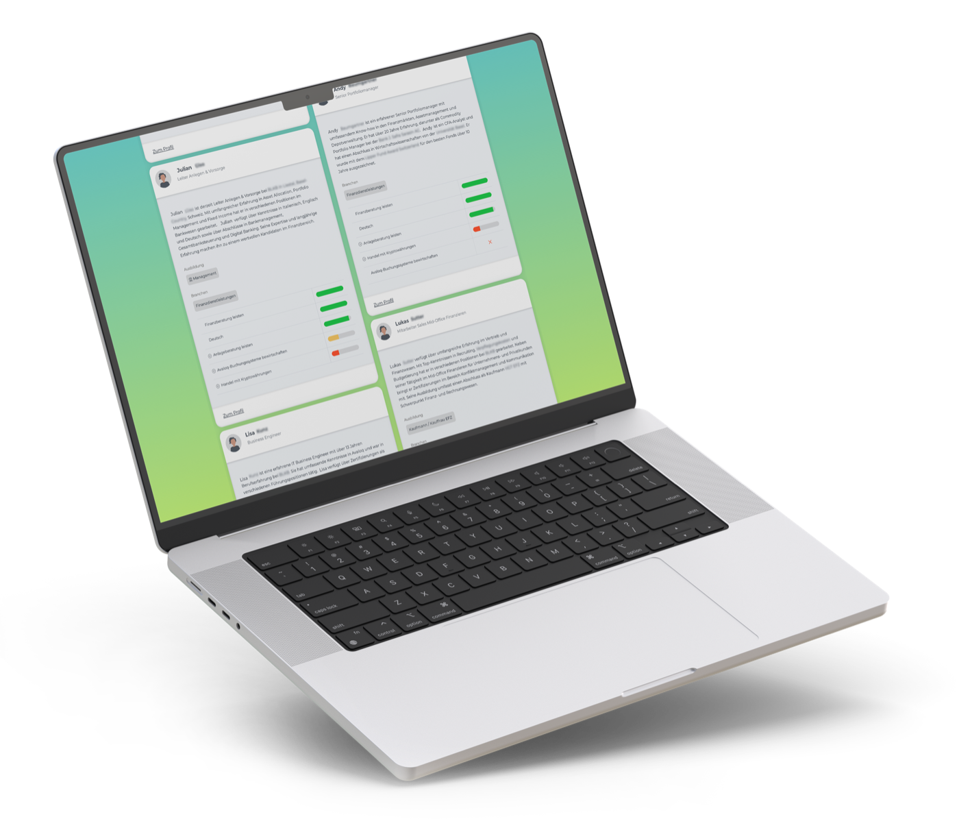 Scrambl. SkillMatcher auf dem MacBook Pro